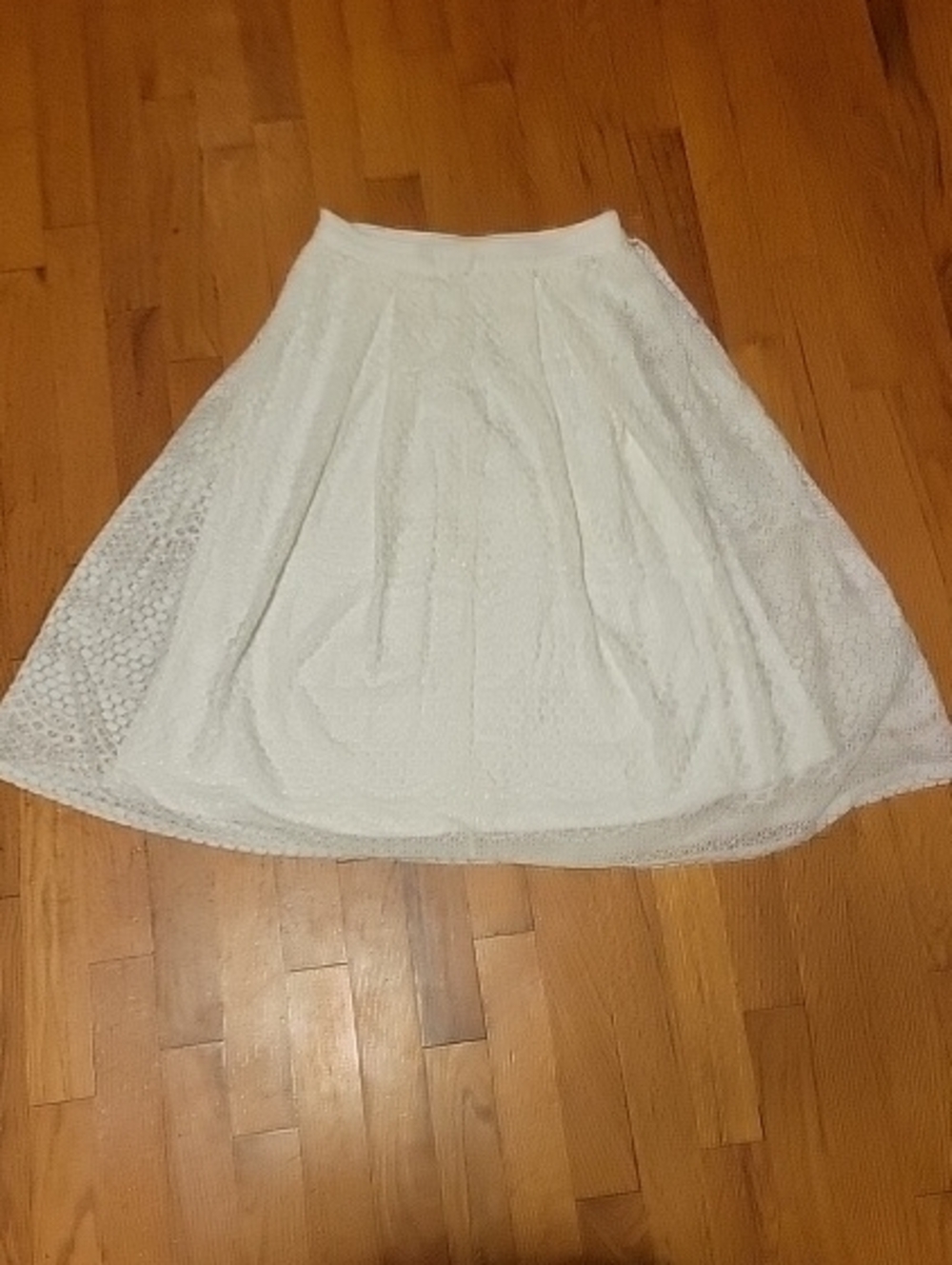 White Lace A-Line Skirt